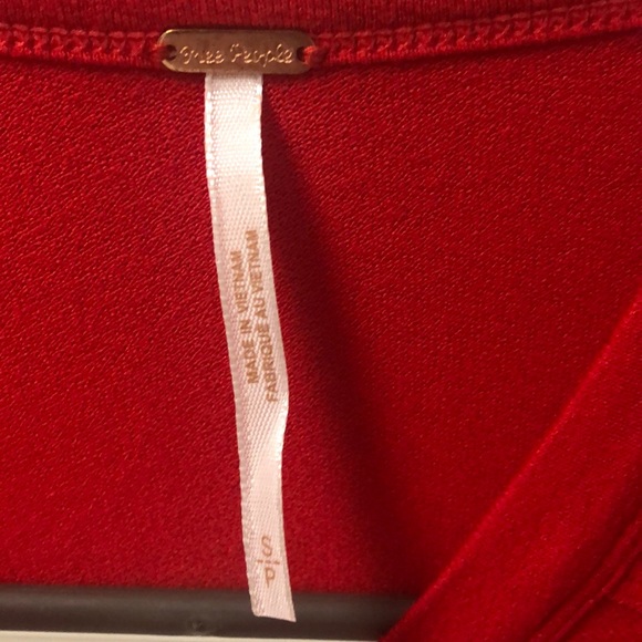 Red Free People Top - Picture 2 of 3